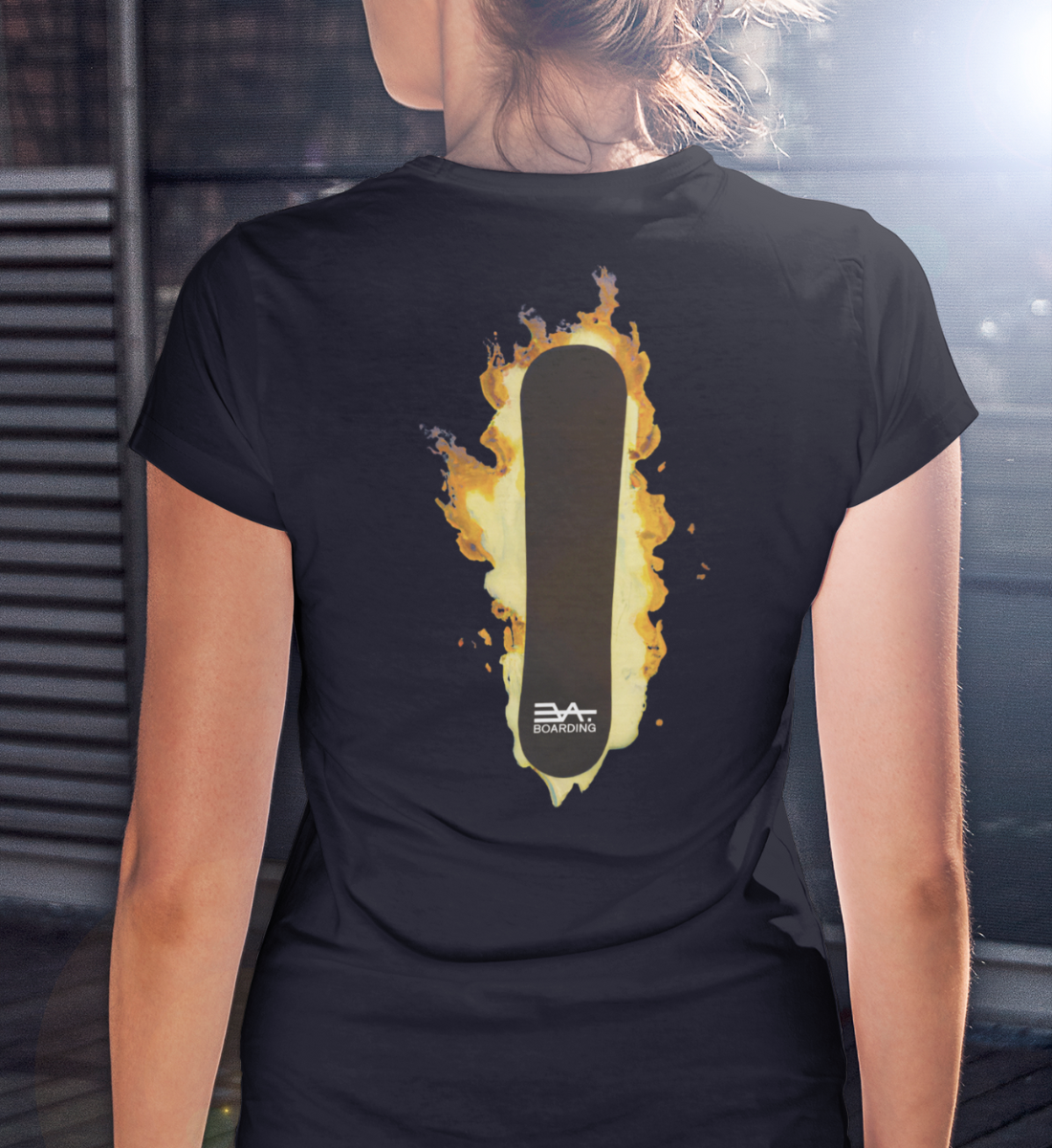 Burning Snowboard Eco T-shirt