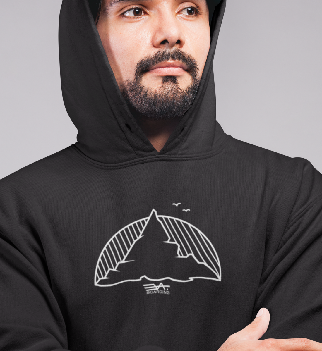 Berg und Vögel Eco Hoodie