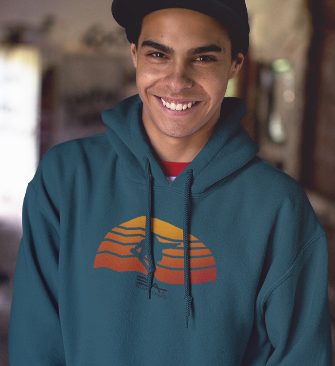 Sunset boarder Eco Hoodie