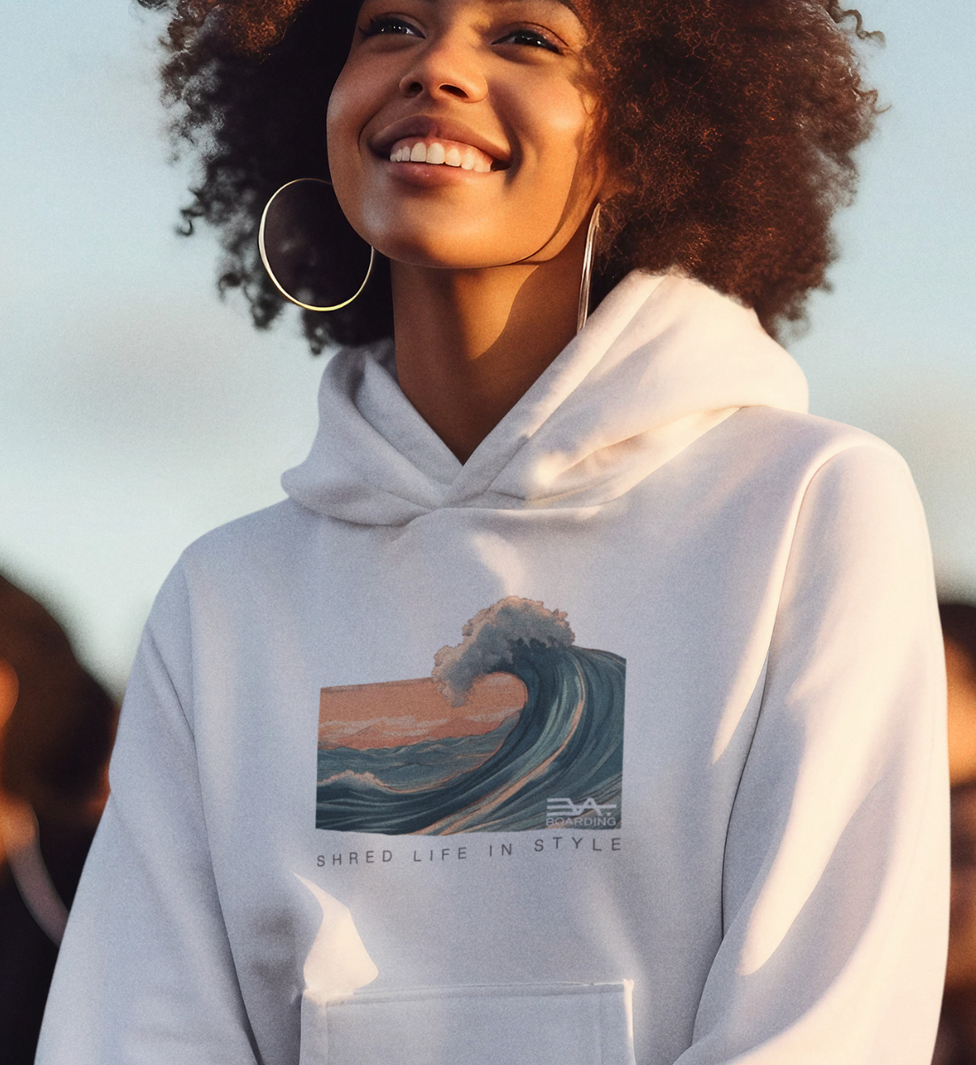 Shred waves Eco Hoodie