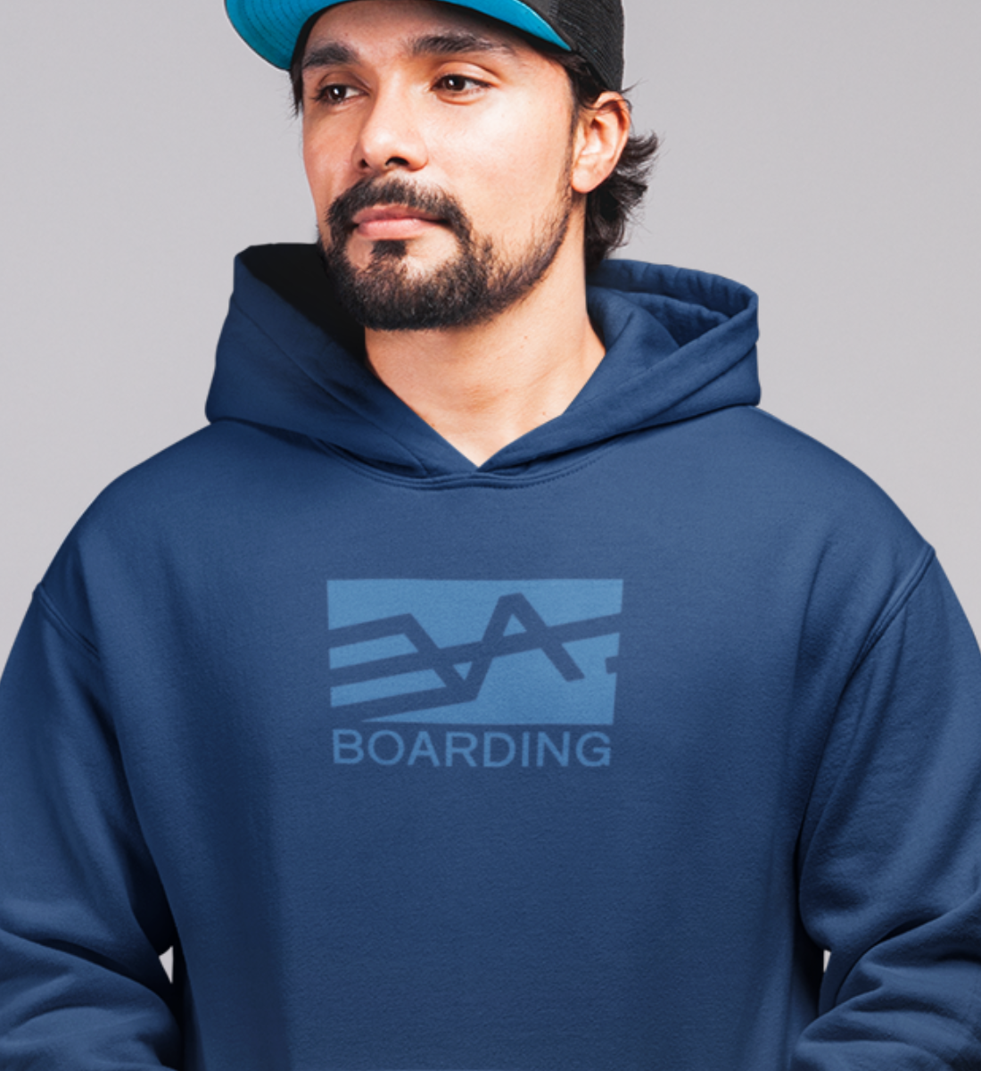 Logo blau Eco Hoodie