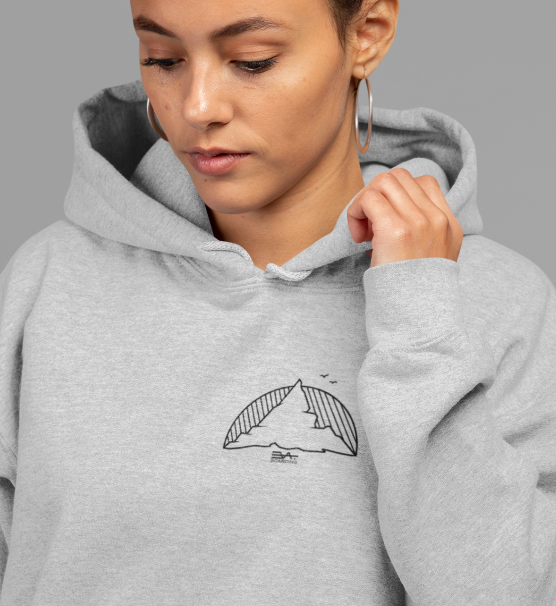 Berg und Vögel Eco Hoodie