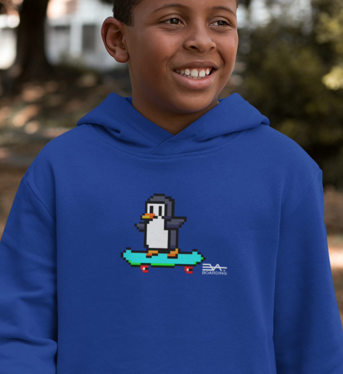 Pixel Pingu groß Eco Hoodie