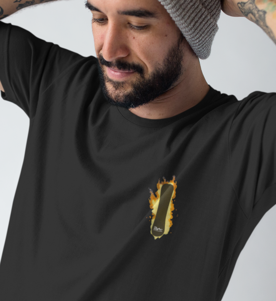 Burning Snowboard Brust Eco T-shirt