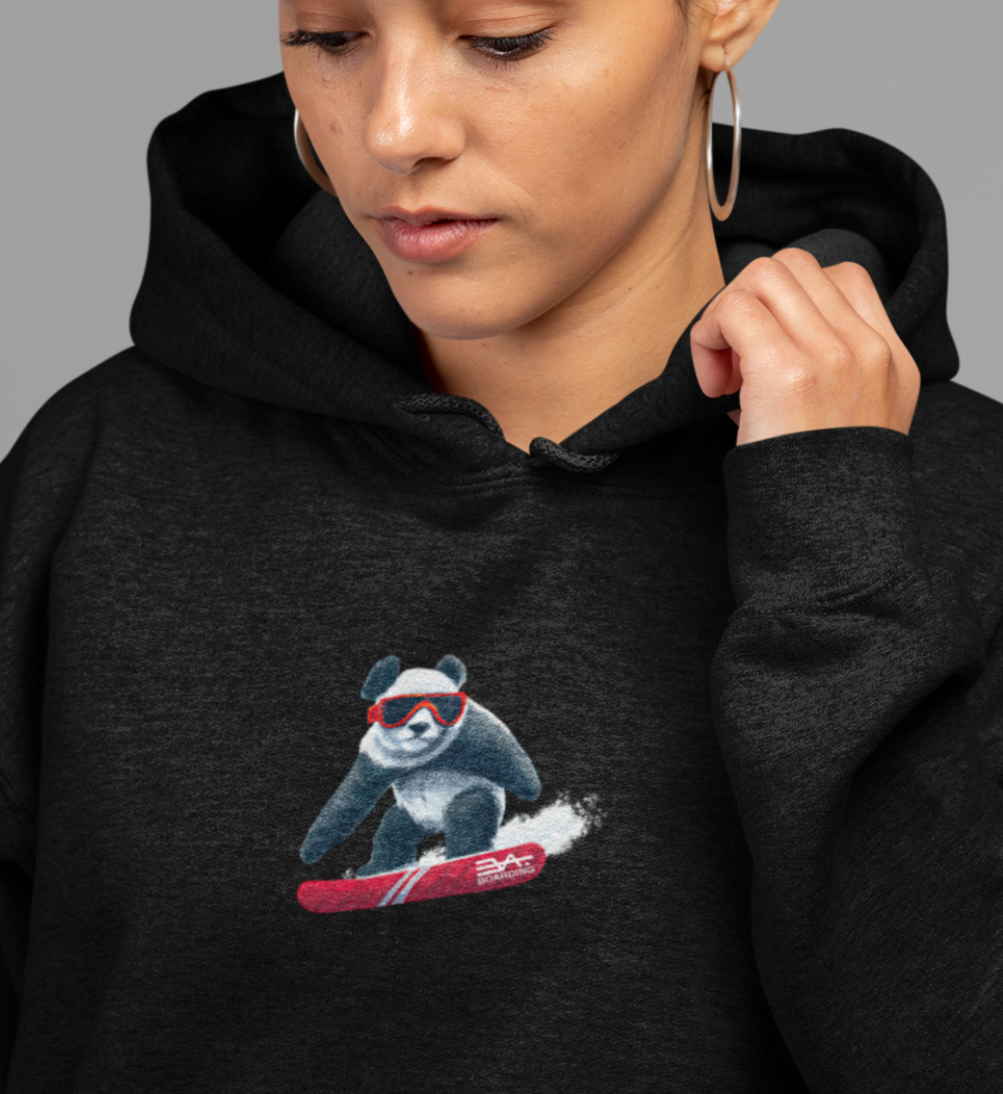 Snowboard Panda Eco Hoodie