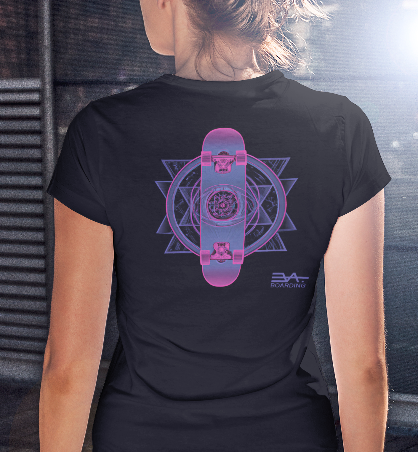 Pink Space back Eco T-shirt