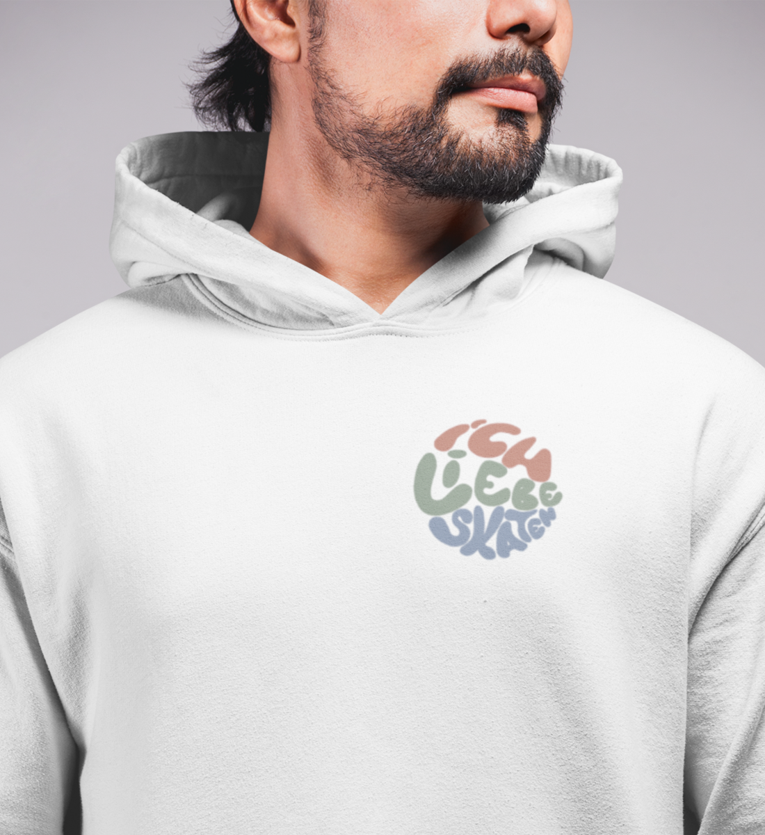 Ich liebe Skaten Eco Hoodie