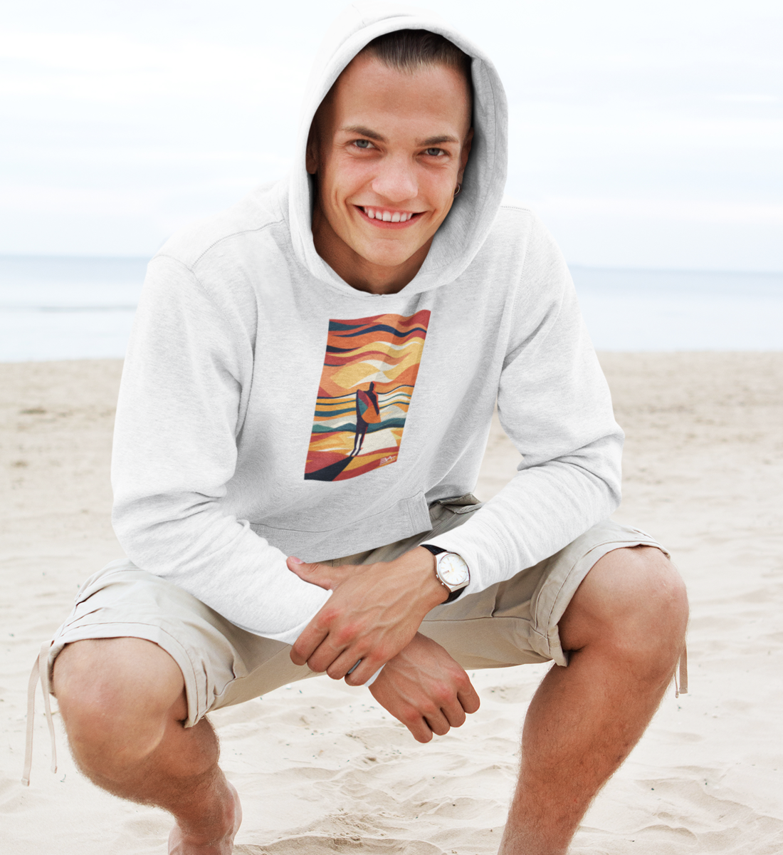 Sunset Surf Eco Hoodie