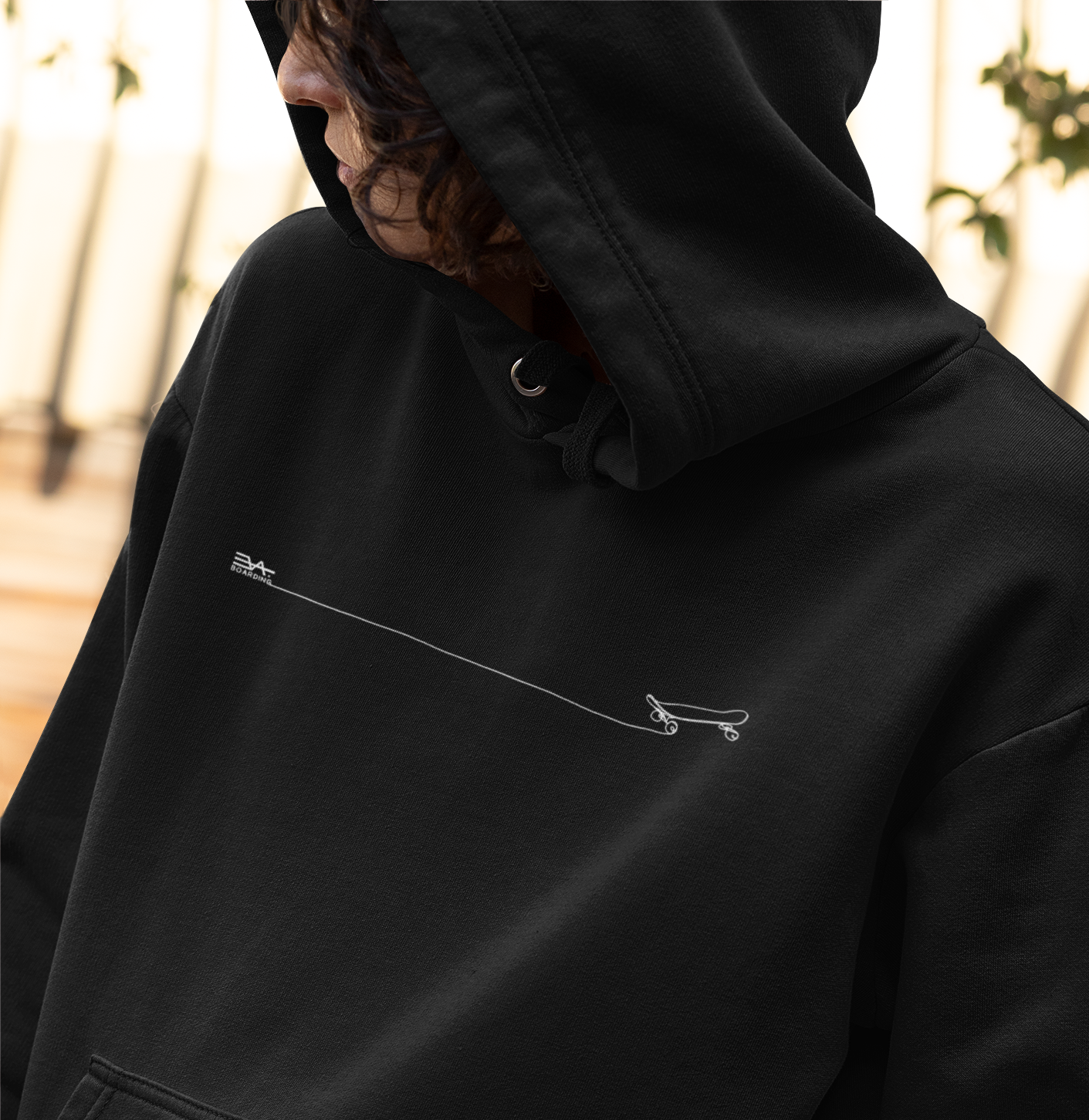 One line Board Eco Hoodie