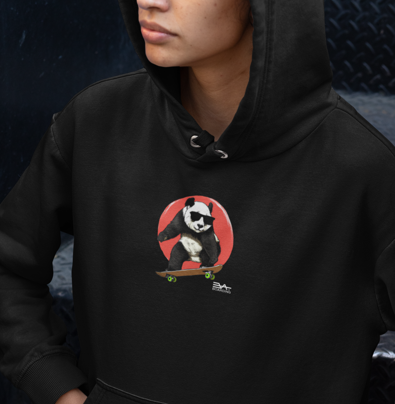 Skating Panda Eco Hoodie