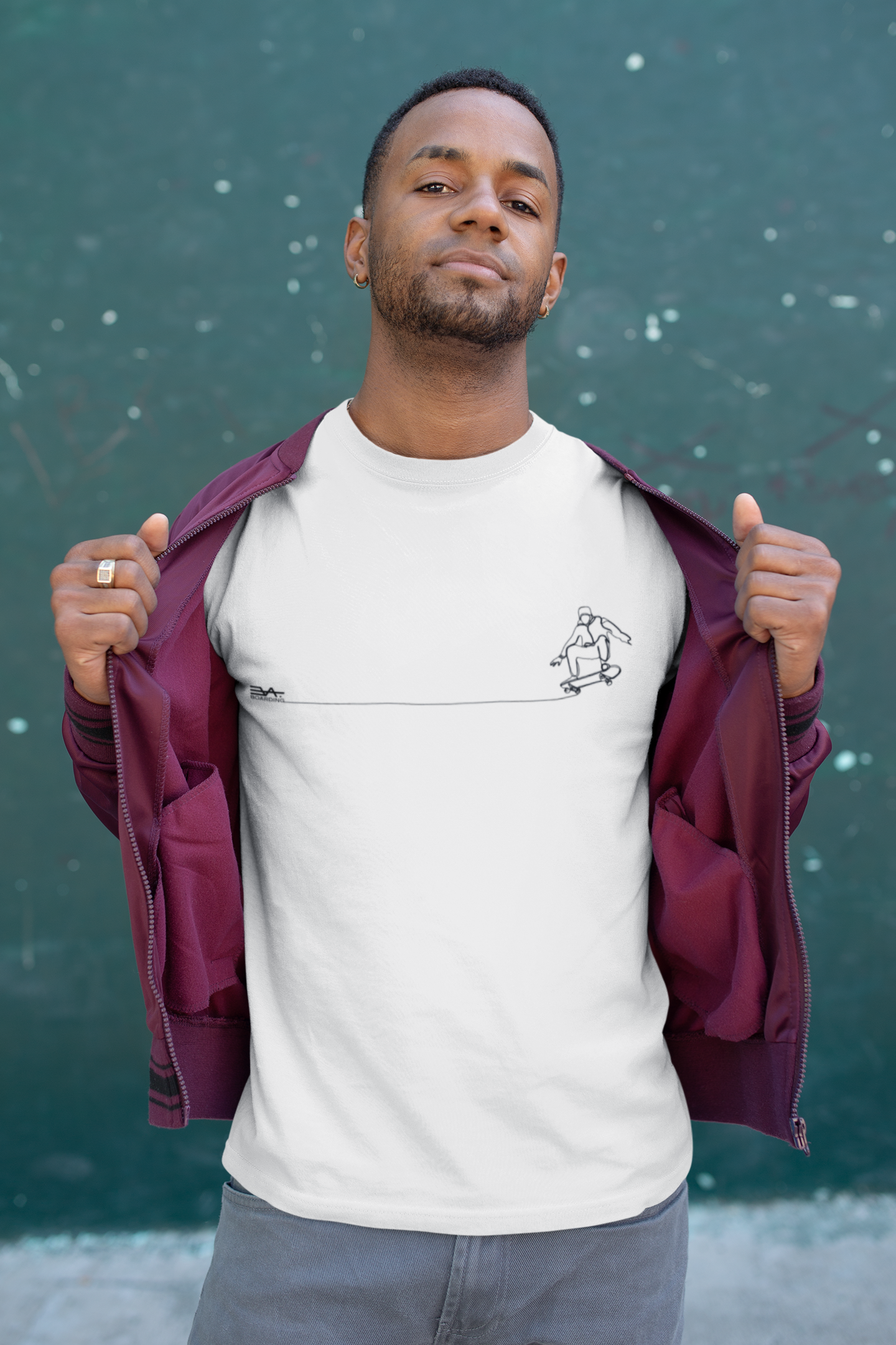 One line man Eco T-shirt_nicht
