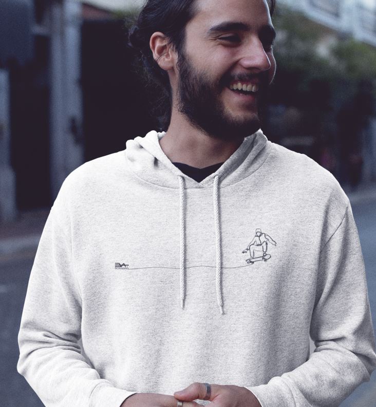 One line man Eco Hoodie