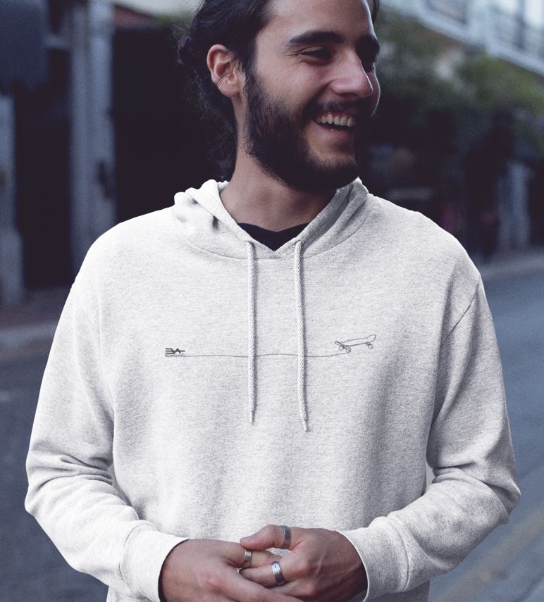 One line Board Eco Hoodie
