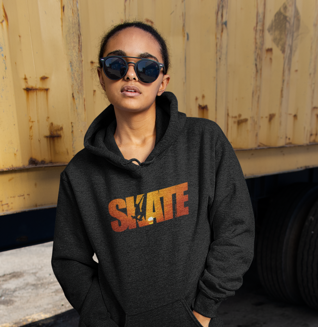 Sunset skate Eco Hoodie