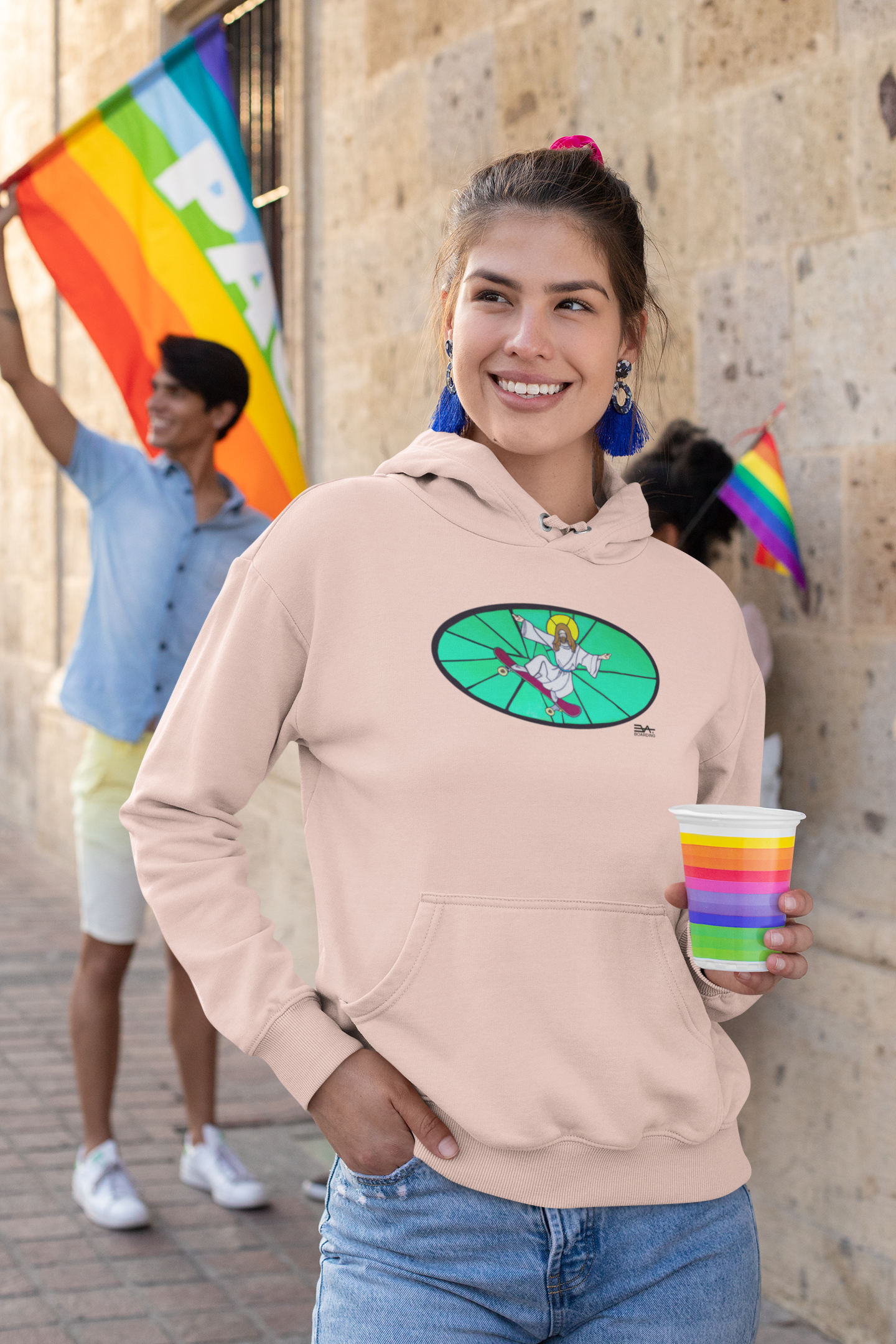 Jesus skates Eco Hoodie