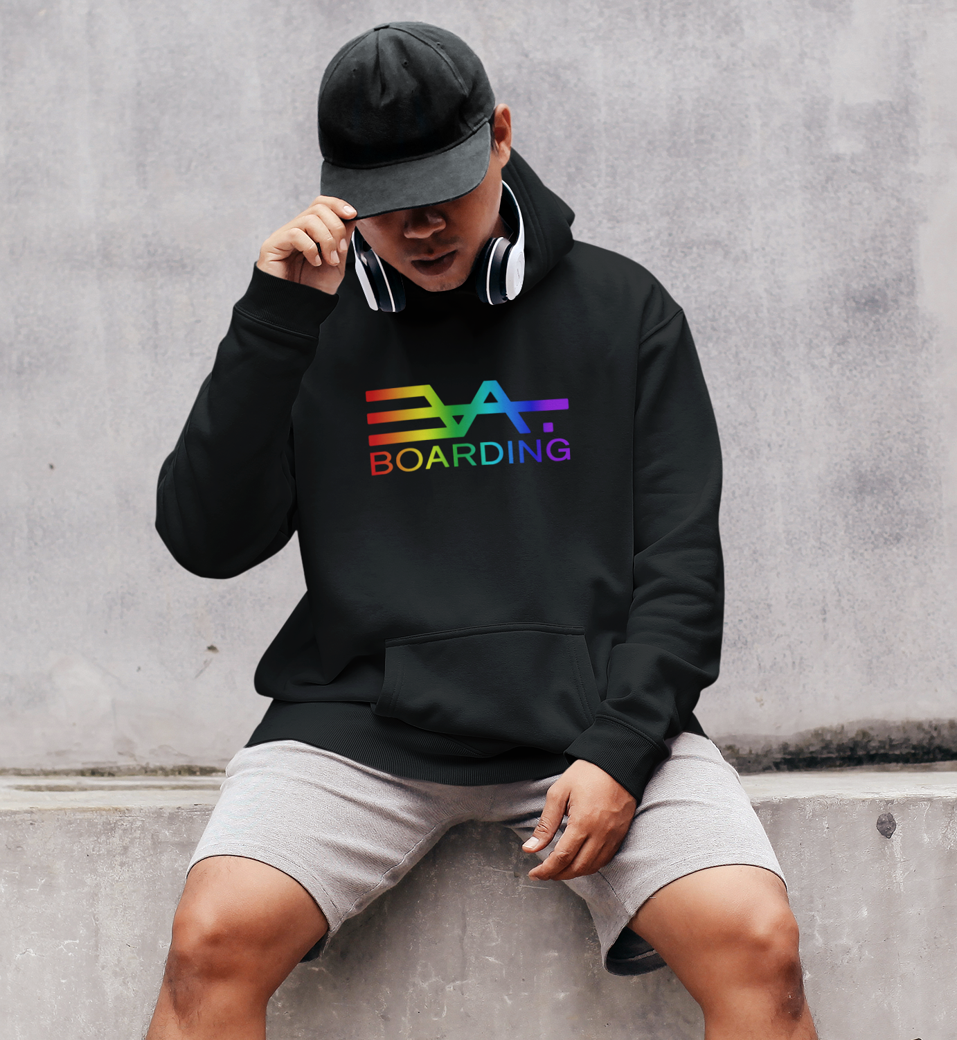 Logo groß rainbow Eco Hoodie