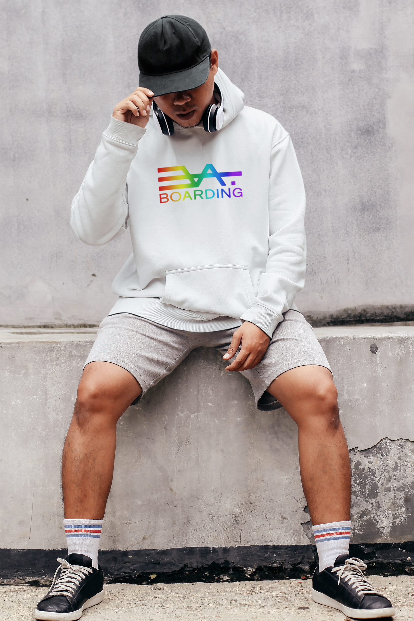 Logo groß rainbow Eco Hoodie