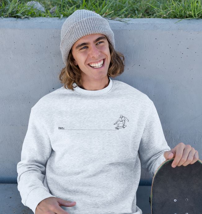 One line man Eco Sweatshirt_nicht